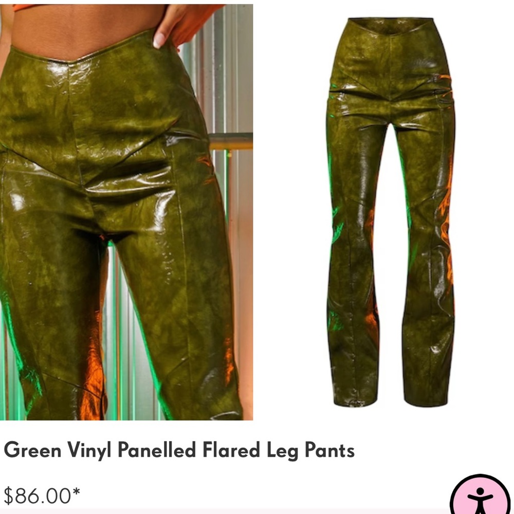 Pretty little thing straight leg vinyl pant